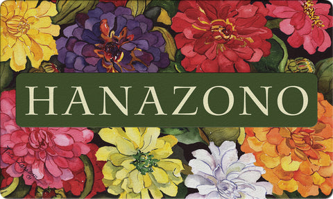 Zippy Zinnias Personalized Text Doormat Example of Personalization Custom Product Image