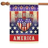 God Bless America Heart Flag image 5