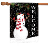 Forest Snowman Welcome Flag image 5