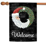 Santa Wreath Welcome Flag image 5