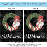 Snowman Wreath Welcome Flag image 9