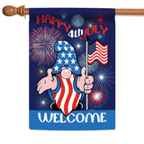 Patriotic Gnome Welcome Flag image 5