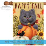 Happy Fall Farm Cat Flag image 4