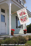 Welcome Heart Flowers Flag image 8