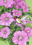 Hummingbird and Petunias Flag image 2