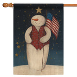 Flag Waving Snowman Flag image 5