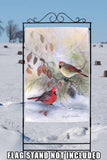 Winter Rest Cardinals Flag image 8
