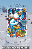 One Snowman Band Flag image 8
