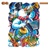 One Snowman Band Flag image 5