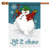 Let It Snow-Man Flag image 5