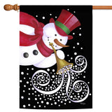 Trumpeting Snowman Flag image 5