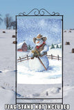 Cowboy Snowman Flag image 8