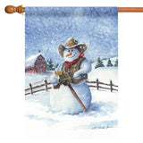 Cowboy Snowman Flag image 5
