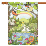 Robins And Pond Critters Flag image 5