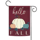 Hello Fall Gourds Flag image 1