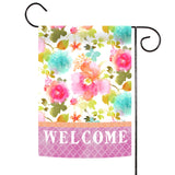 Bright Blooms Welcome Flag image 1