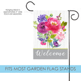 Painted Petals Welcome Flag image 3