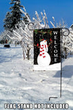 Forest Snowman Welcome Flag image 7