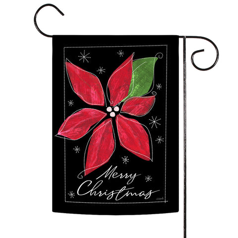 Christmas Poinsettia Flag image 1