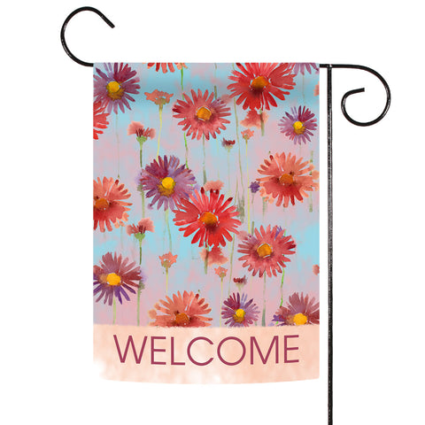 Flower Power Welcome Flag image 1