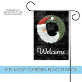 Santa Wreath Welcome Flag image 3