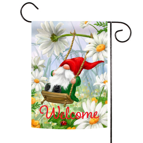 Welcome Swing Gnome Double Sided Flag