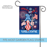 Patriotic Gnome Welcome Flag image 3