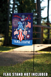 Patriotic Gnome Welcome Flag image 7