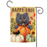 Happy Fall Farm Cat Flag image 1