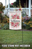 Welcome Heart Flowers Flag image 7