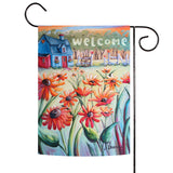 Welcome Cottage Poppies Flag image 1