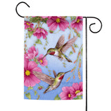 Hummingbirds with Pink Flag image 1