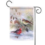 Winter Rest Cardinals Flag image 1