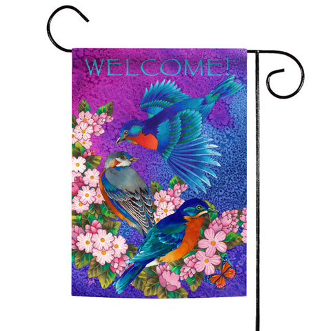 Bluebird Blossoms Flag image 1