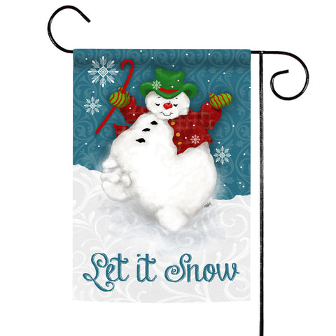 Let It Snow-Man Flag image 1