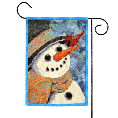 Snowman And Cardinal Flag image 1