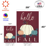 Hello Fall Gourds Flag image 6