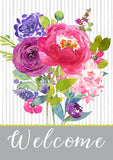Painted Petals Welcome Flag image 2