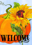 Pumpkin Sunflower Welcome Flag image 2