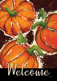 Painted Pumpkin Welcome Flag image 2