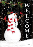 Forest Snowman Welcome Flag image 2