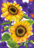 Painted Sunflowers Flag image 2