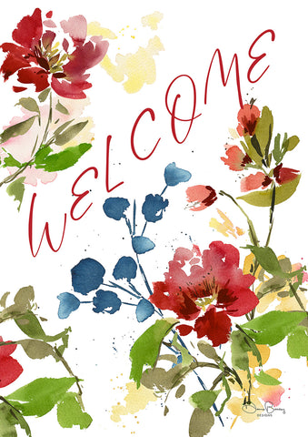 Welcome Blooms Flag image 1