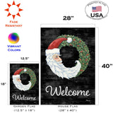 Santa Wreath Welcome Flag image 6