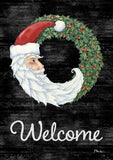 Santa Wreath Welcome Flag image 2