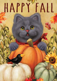Happy Fall Farm Cat Flag image 2