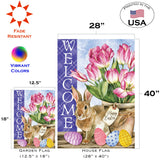 Welcome Easter Tulips Flag image 6