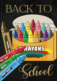 School Crayons Flag image 2