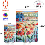 Welcome Cottage Poppies Flag image 6