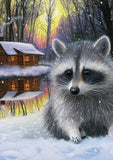 Winter Lodge Raccoon Image 2